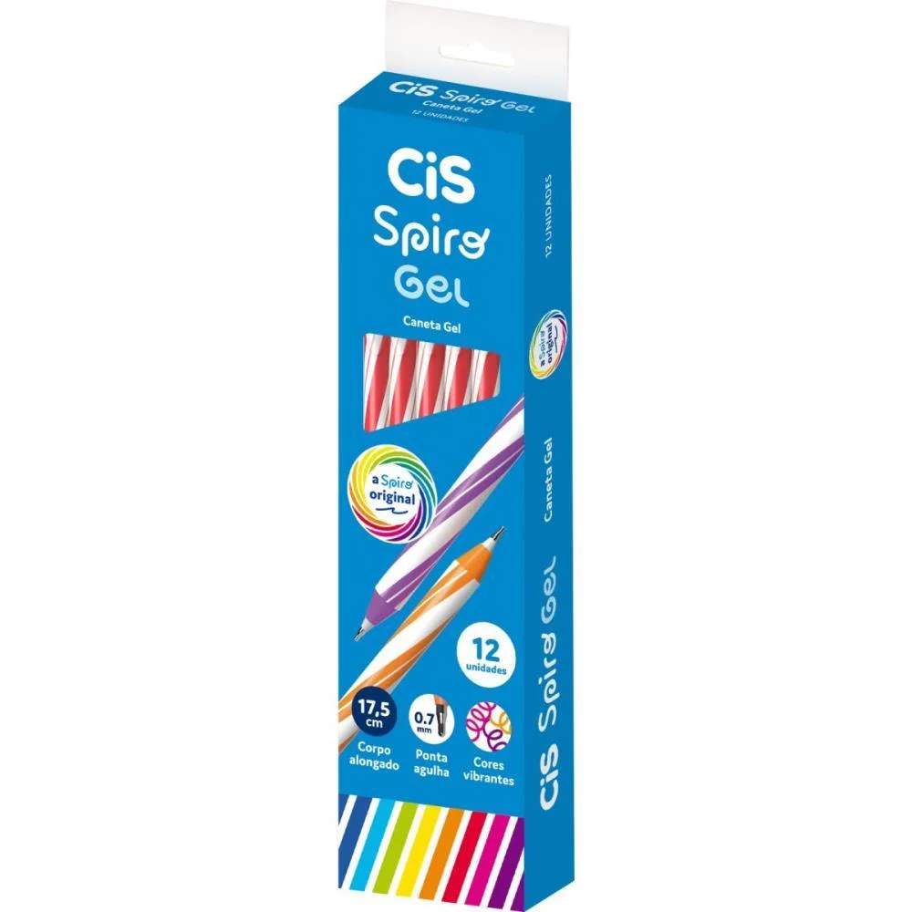 Caneta Gel Cis Spiro 0,7Mm Vermelha Sertic (Cx.c/12) - imagem 2
