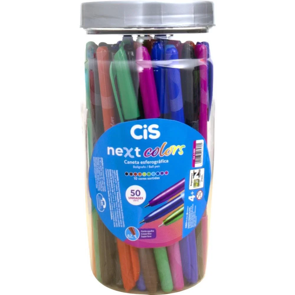 Caneta Esferografica Cis Next Colors 0.7Mm 10Cor (S Sertic C/ 50 Unidades - imagem 5