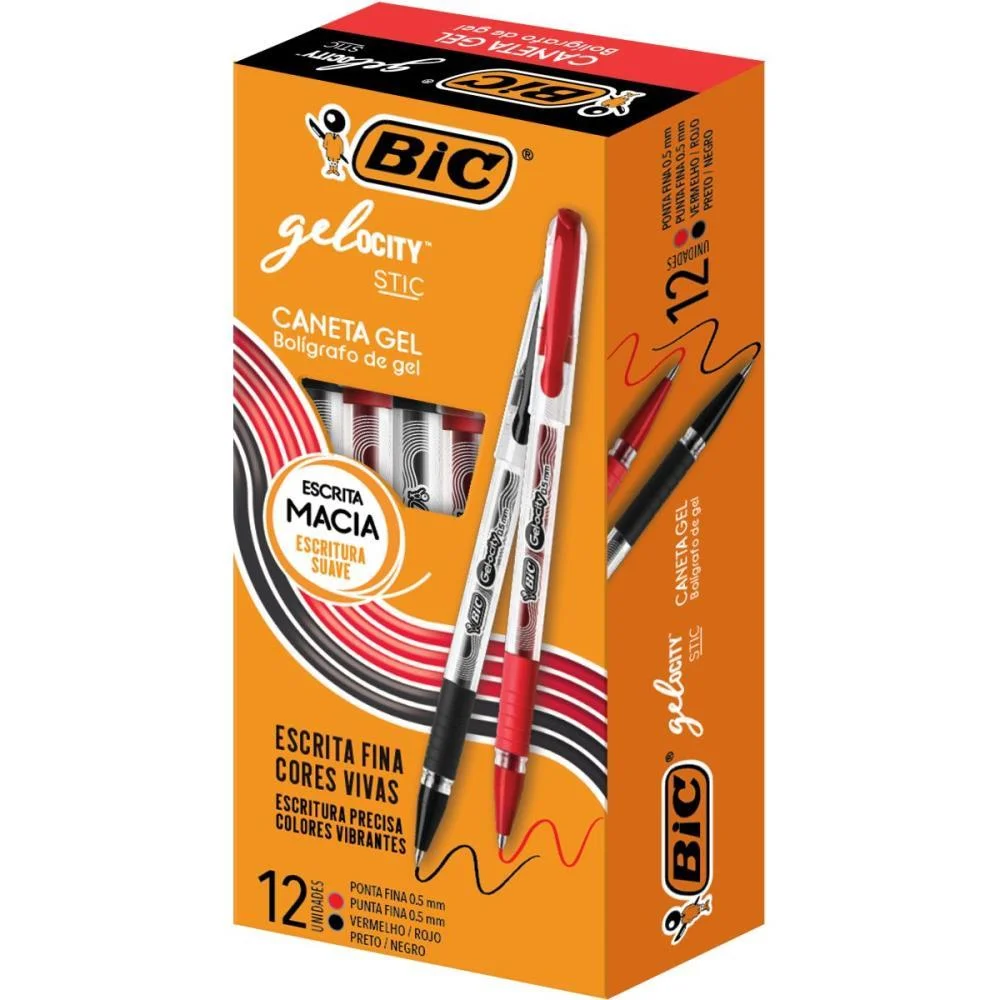 Caneta Gel Bic Gelocity Pt/Vm Bic (Cx.c/12) - imagem 3