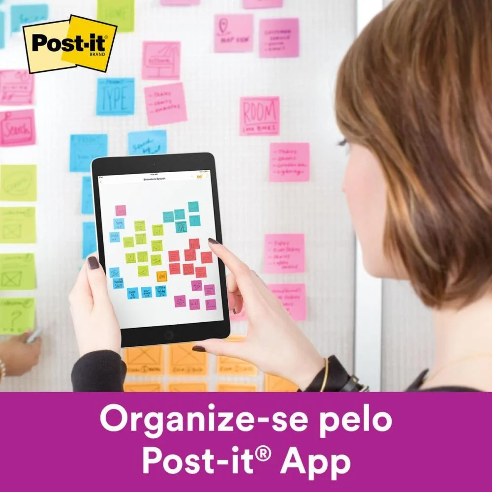 Bloco De Recado Post-It 76Mmx76Mm Branco Neve 90Fls 3M (Unidade) - imagem 5