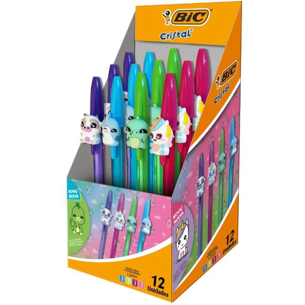 Caneta Esferografica Cristal Fashion Bichinho Sort. Bic (Cx.c/12) - imagem 4