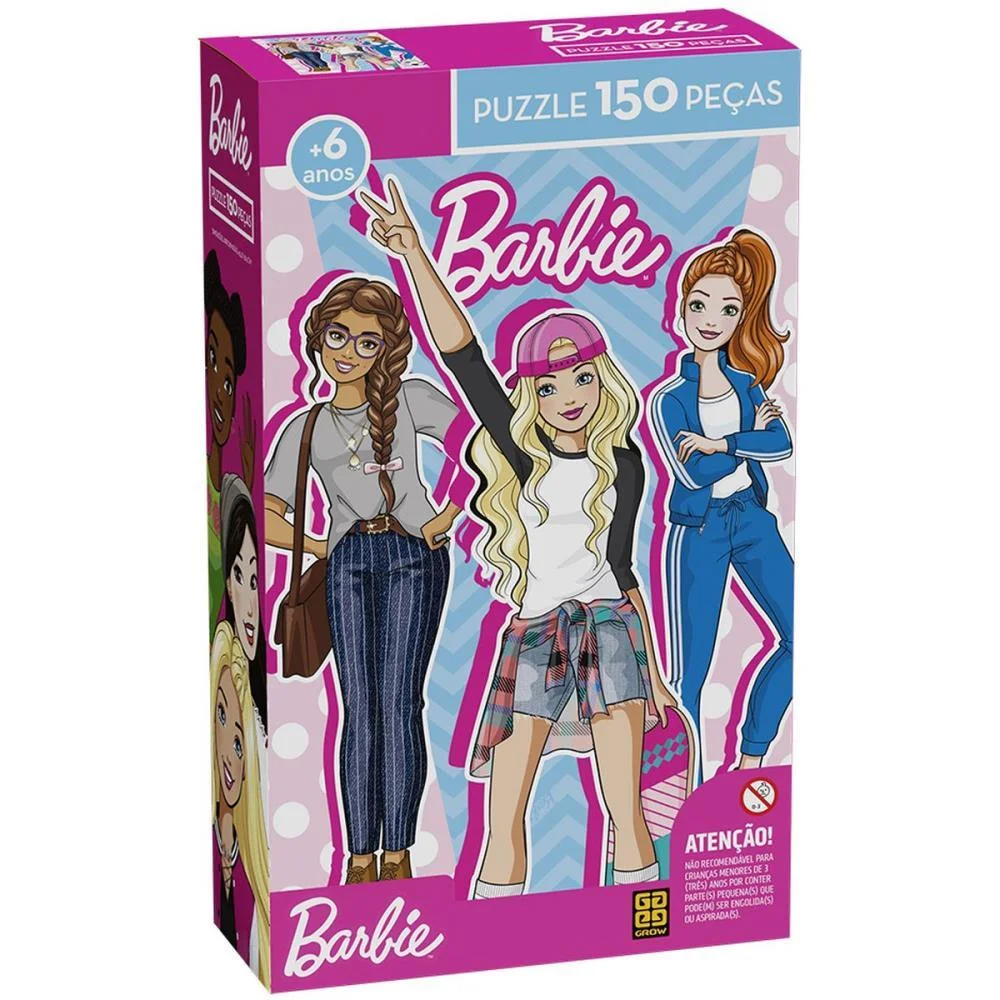 Quebra-Cabeca Cartonado Barbie P150 Grow (Unidade) - imagem 3