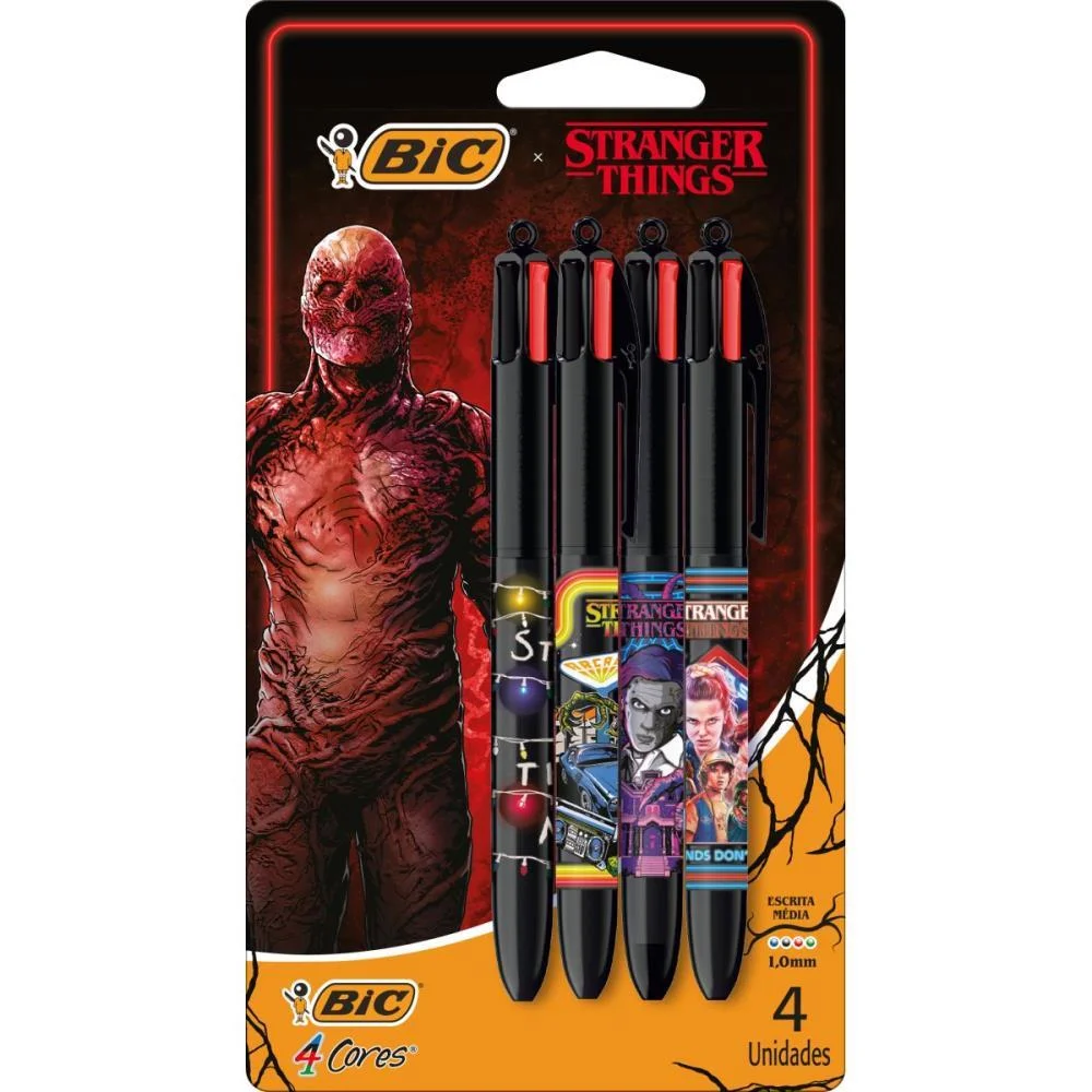 Caneta Esferografica 4 Cores Str. Things Temp 1A4 Bic (Bl.c/04) - imagem 2