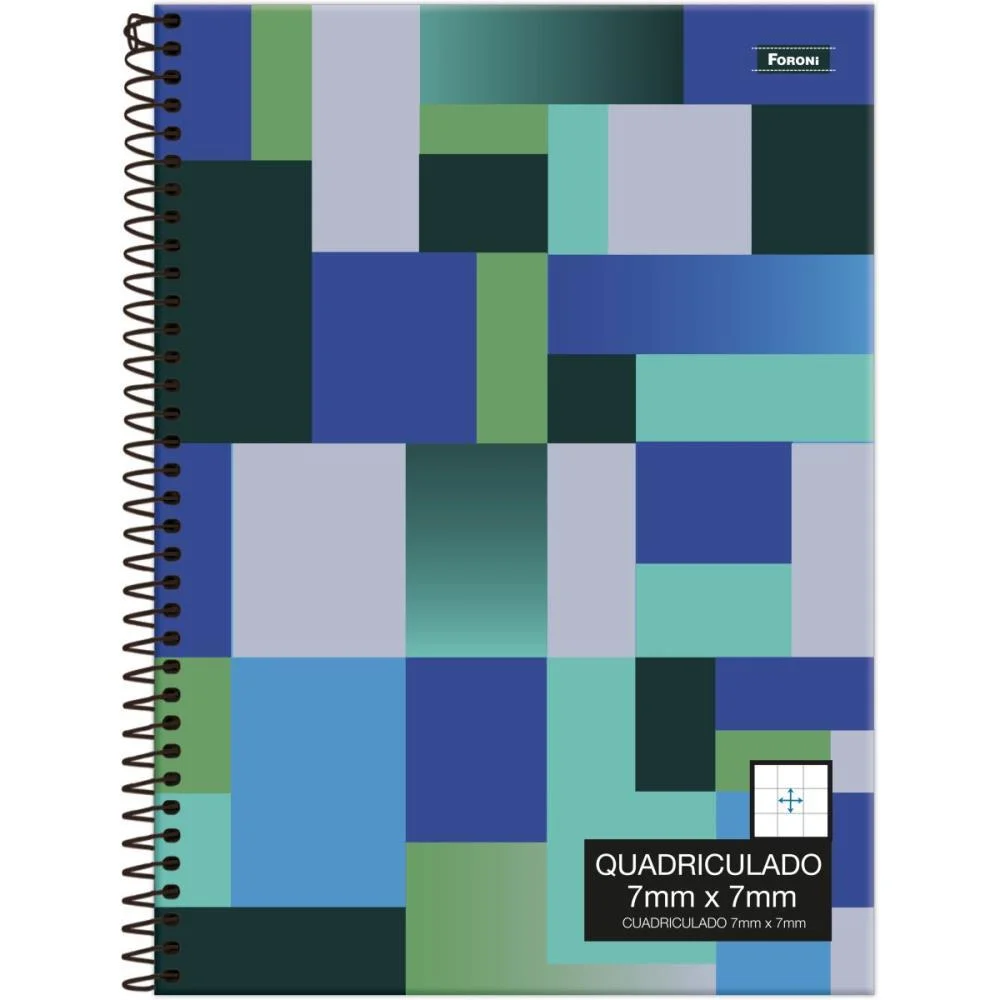 Caderno Quadriculado Univers. 7X7Mm 80F Espiral Cd Foroni (Pct.c/04) - imagem 3