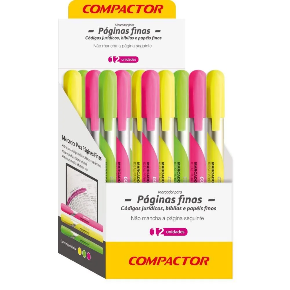 Caneta Marca Texto Para Paginas Finas Vd-Rs-Am Compactor (Dp.c/12) - imagem 2
