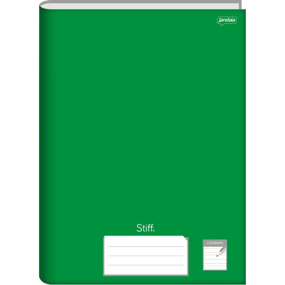 Caderno Caligrafia Capa Dura Stiff 96 Folhas Verde Jandaia (Pct.c/05) - imagem 3