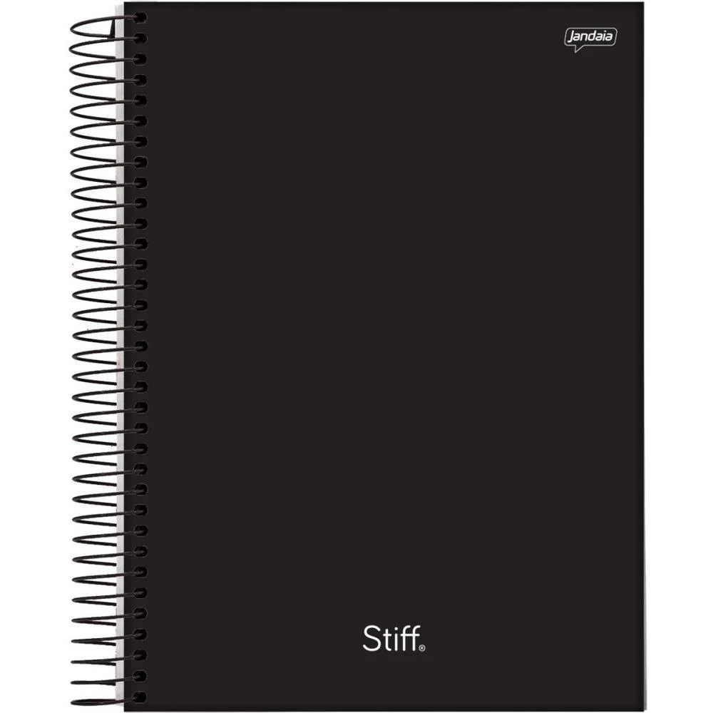 Caderno Espiral 1/4 Capa Dura Stiff Slim 80Fls. Preto Jandaia (Pct.c/05) - imagem 2