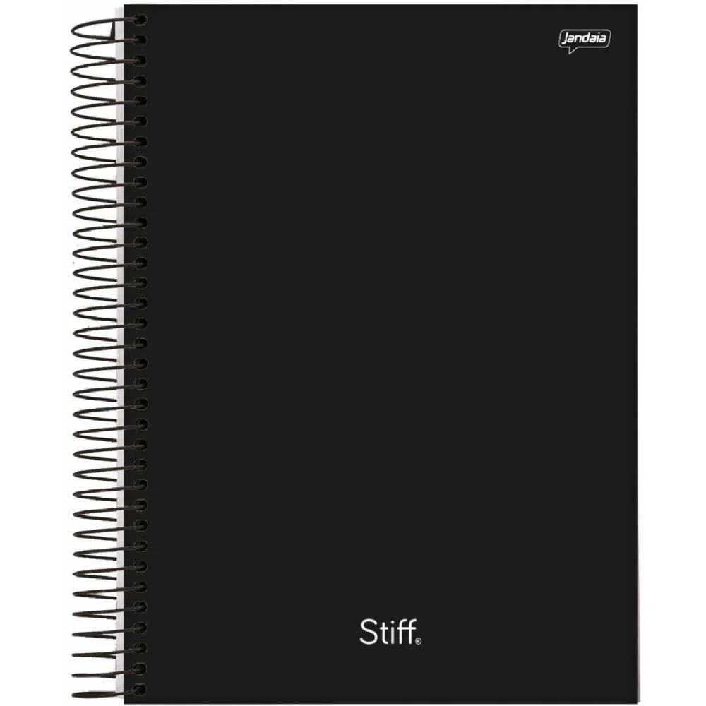 Caderno 01X1 Capa Dura Stiff Slim 80Fls. Preto Jandaia (Pct.c/04) - imagem 2