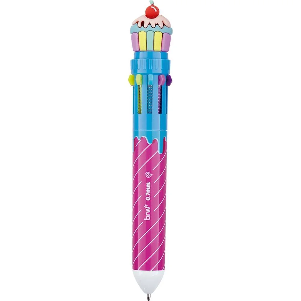 Caneta Esferografica Divert Tutti Frutti 0.7M 10Cor Brw (Dp.c/12) - imagem 4