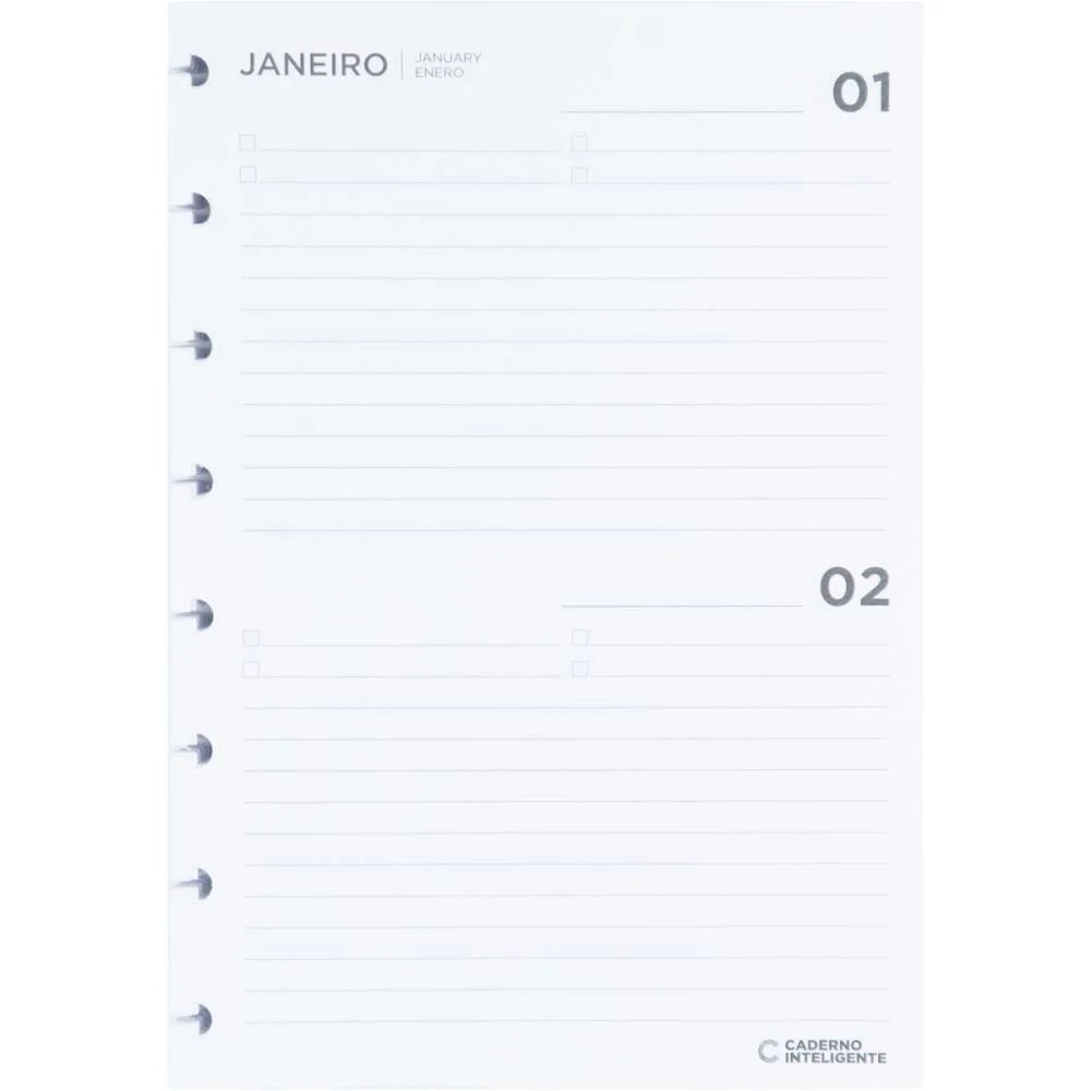 Caderno Inteligente Refil A5 Refil Agenda 90G 97Fls Caderno Inteligente (Pacote) - imagem 2