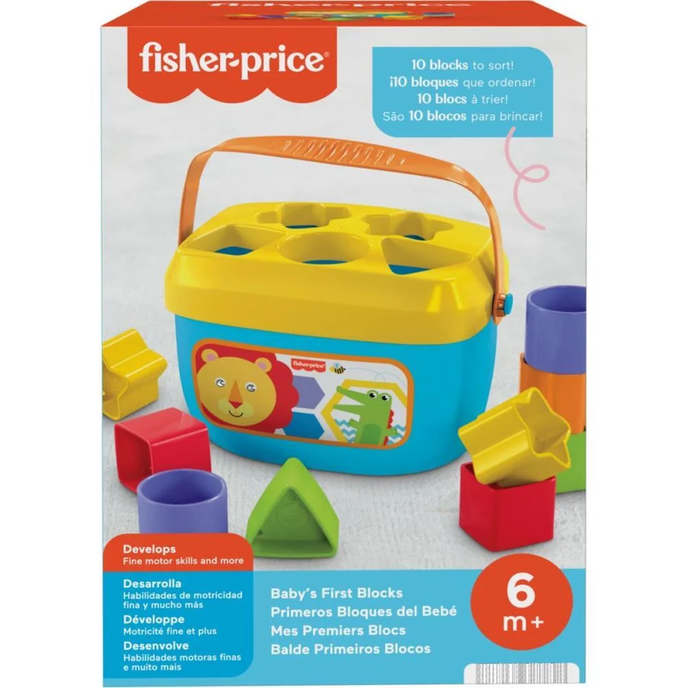 Fisher-Price Infant Encaixe Balde De Blocos 10Pcs Mattel (Unidade) - imagem 9