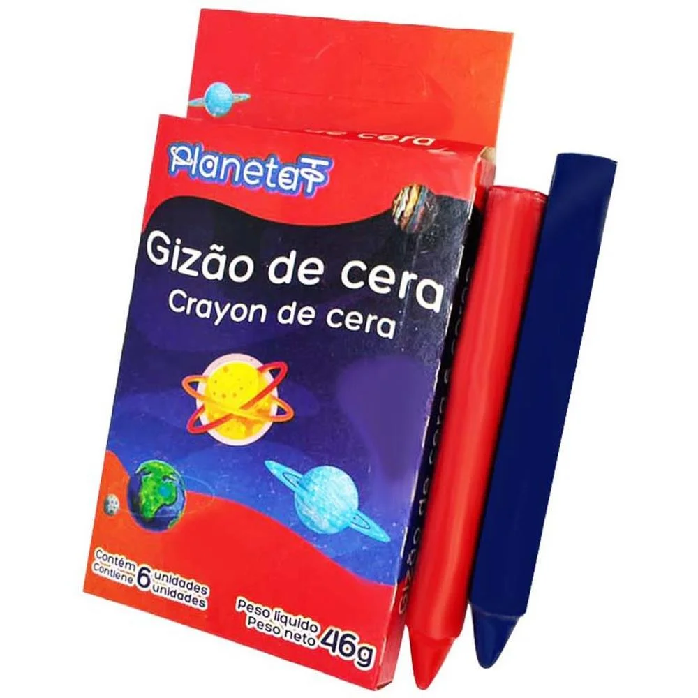 Giz De Cera Jumbo 6 Cores V.m.p. (Pct.c/12) - imagem 2