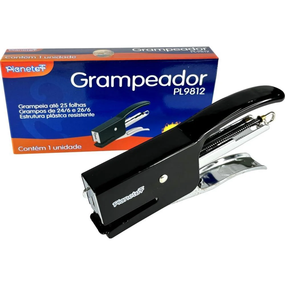 Grampeador Alicate P/45Fls Pl9812 Preto 24/6-26/6 V.m.p. (Unidade) - imagem 2