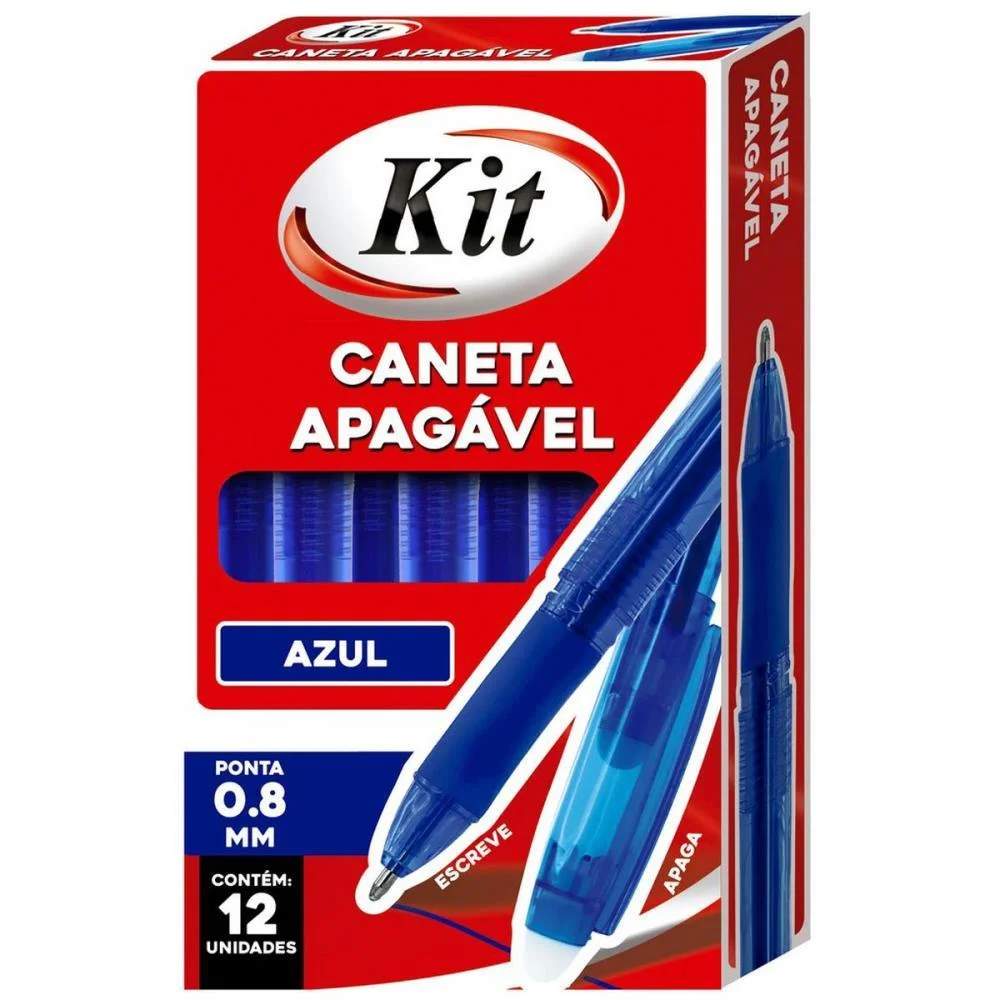 Caneta Apagavel Esferografica Multius.0.8Mm Az Kit (Cx.c/12) - imagem 3