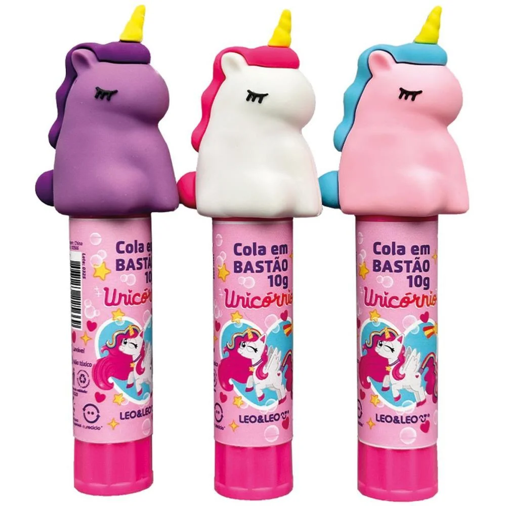 Cola Em Bastao Unicornio 3D 10G. 3 Modelos Leonora (Dp.c/12) - imagem 3
