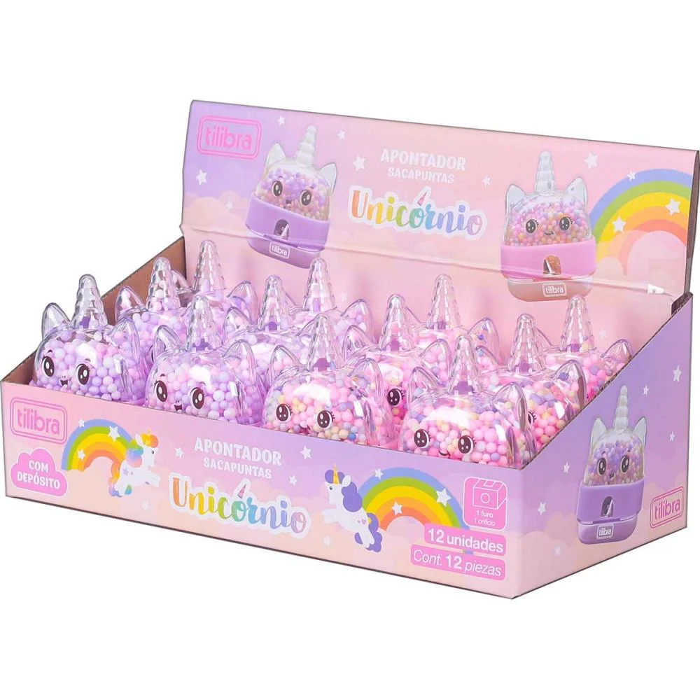 Apontador Com Deposito Decor. Unicornio 1 Furo 2Mod. Tilibra (Dp.c/12) - imagem 6