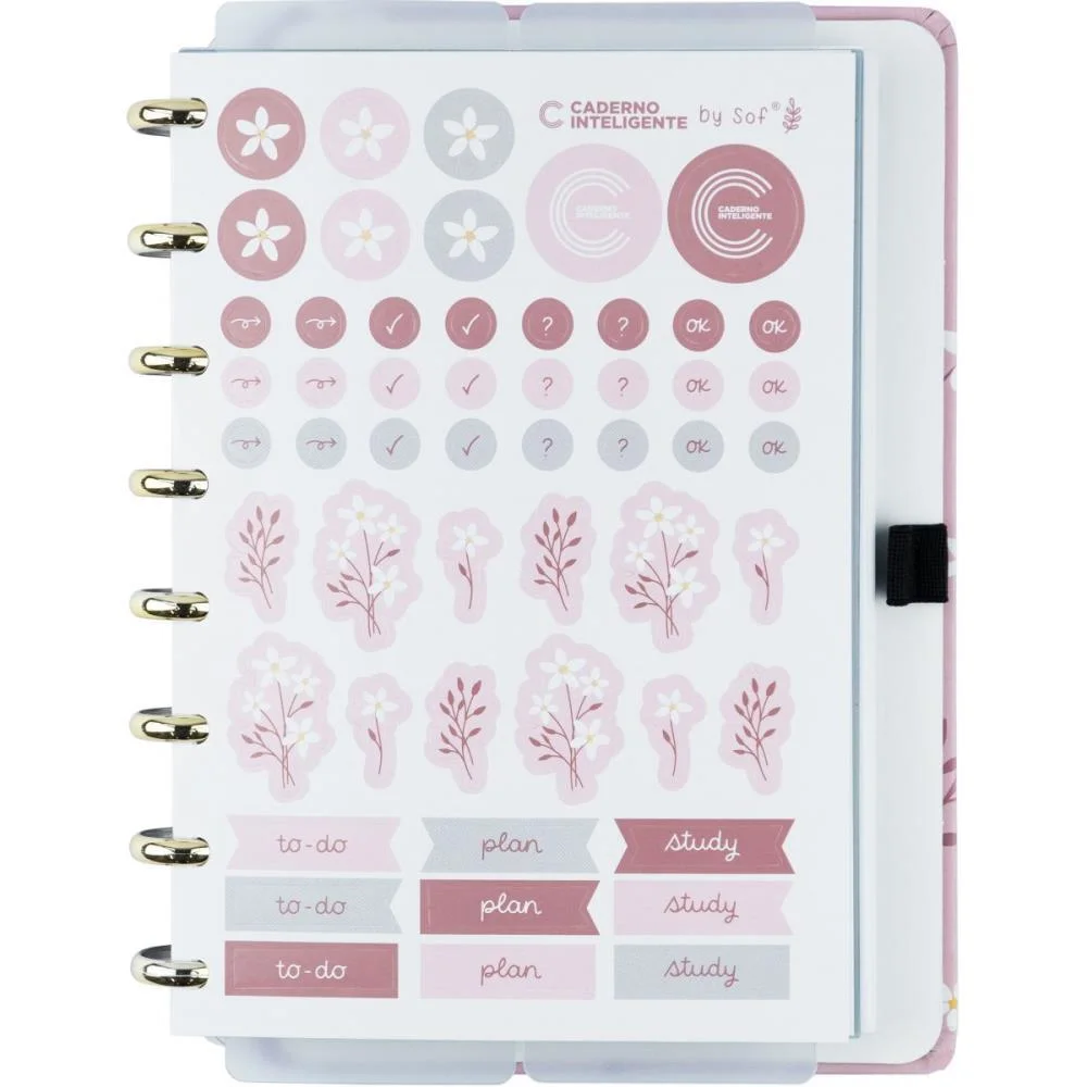 Caderno Inteligente A5 Pink Blossom  By Sof 80Fls Caderno Inteligente (Unidade) - imagem 3