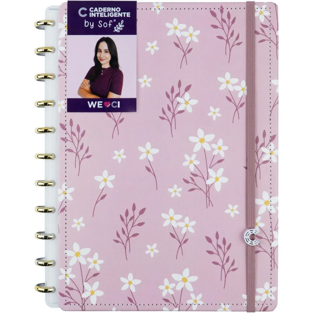 Caderno Inteligente Grande Pink Blossom  By Sof 80Fls Caderno Inteligente (Unidade) - imagem 8