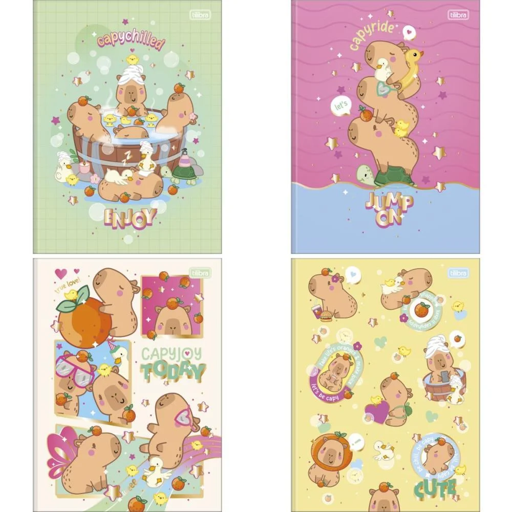 Caderno Brochurao Capa Dura Capivara Capyclub 80Fls Tilibra (Pct.c/05) - imagem 4