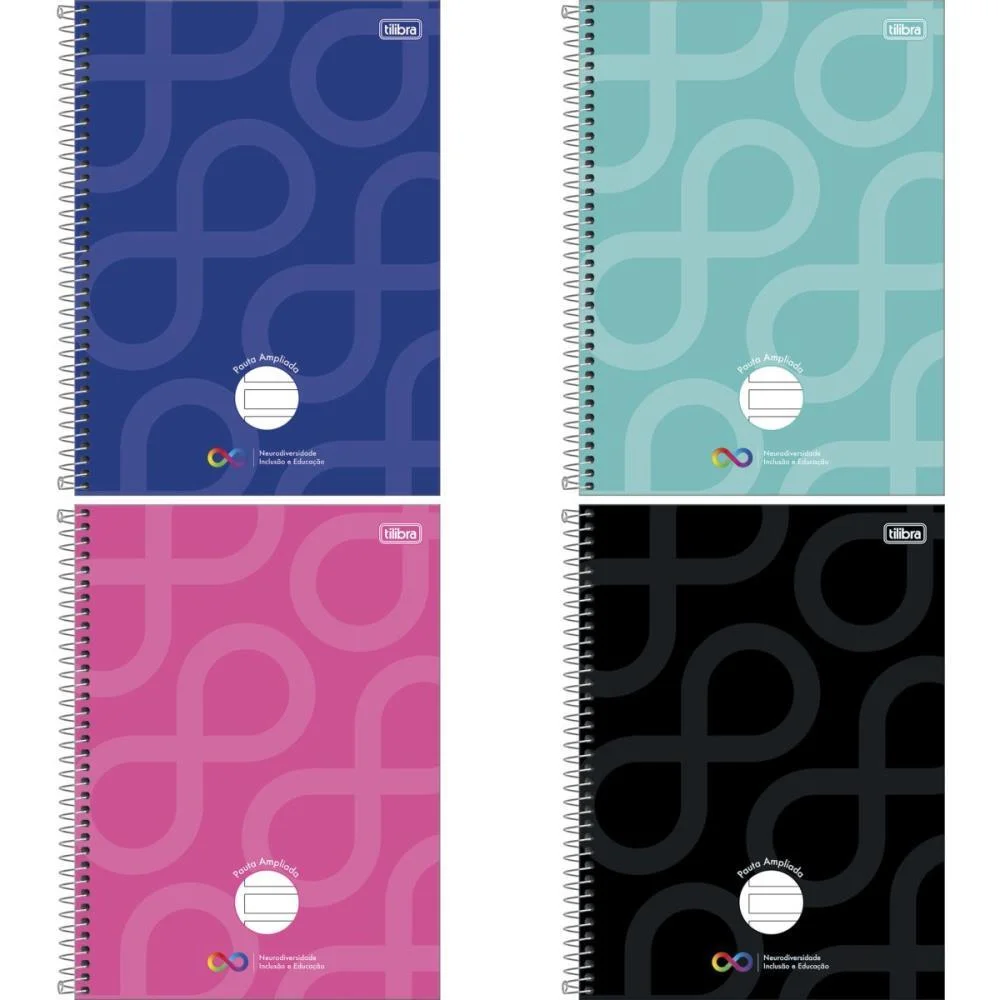 Caderno 01X1 Capa Dura Neuro 80Fls. Pauta Ampliada Tilibra (Pct.c/04) - imagem 2