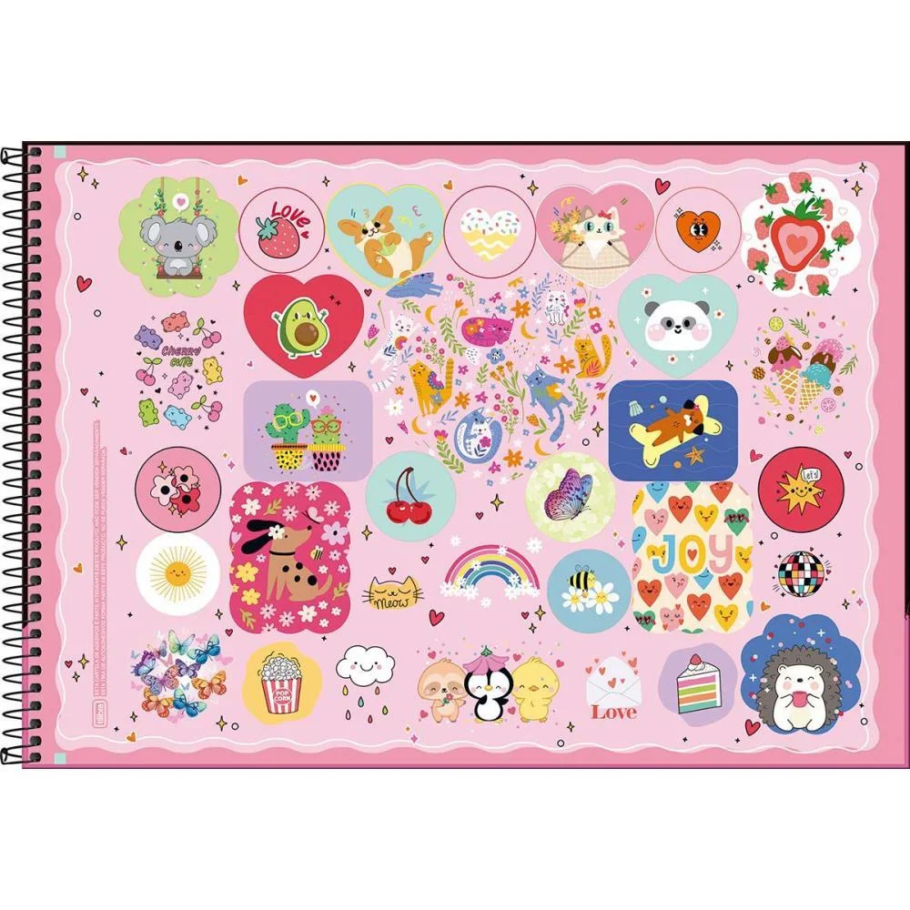 Caderno Desenho Univ Capa Dura Bloom 80Fls. Espiral Tilibra (Pct.c/04) - imagem 3