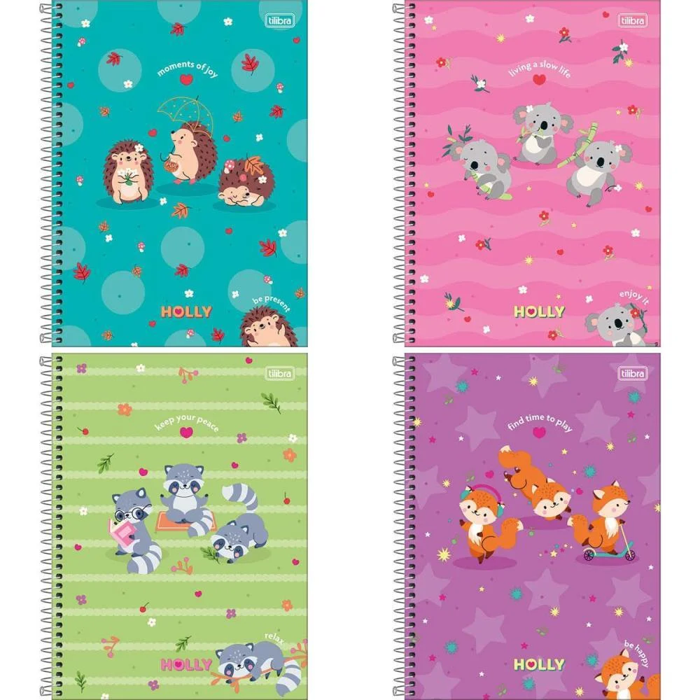 Caderno 01X1 Capa Dura Holly 80 Folhas Tilibra (Pct.c/04) - imagem 5