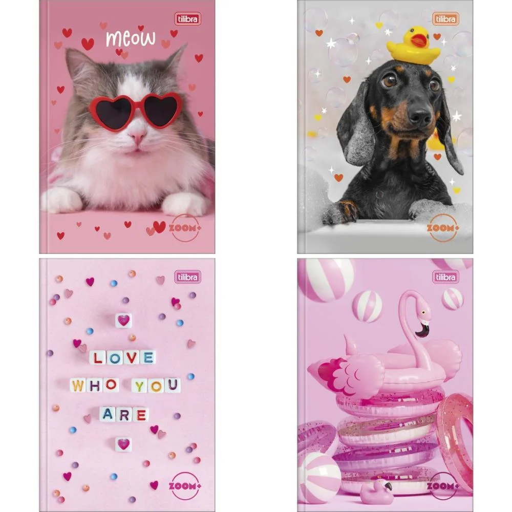 Caderno Brochura 1/4 Capa Dura Zoom+ 96 Folhas Feminino Tilibra (Pct.c/05) - imagem 2