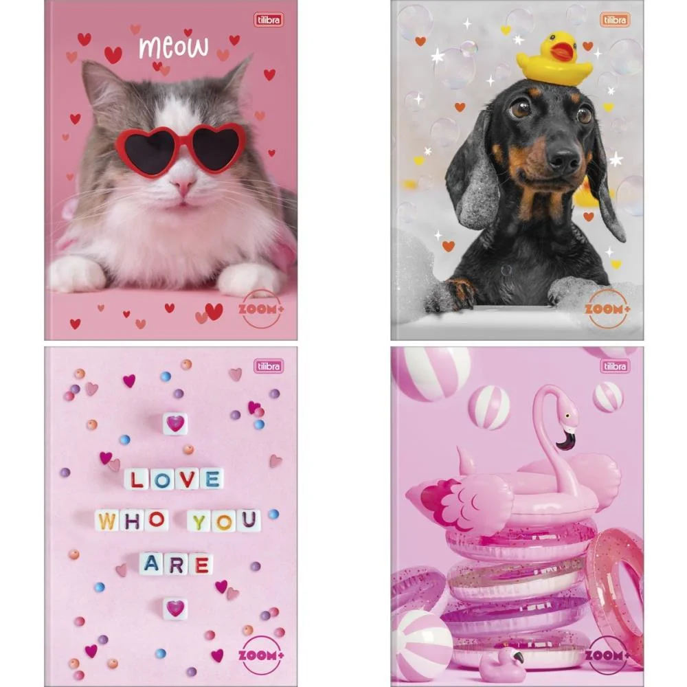 Caderno Brochurao Capa Dura Zoom+ 96 Folhas Feminino Tilibra (Pct.c/05) - imagem 3