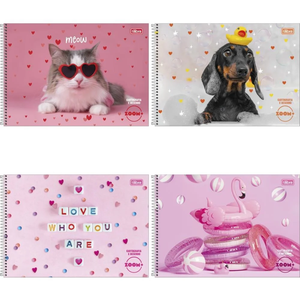 Caderno Desenho Univ Capa Dura Zoom+ 96Fls Feminino Espiral Tilibra (Pct.c/04) - imagem 2