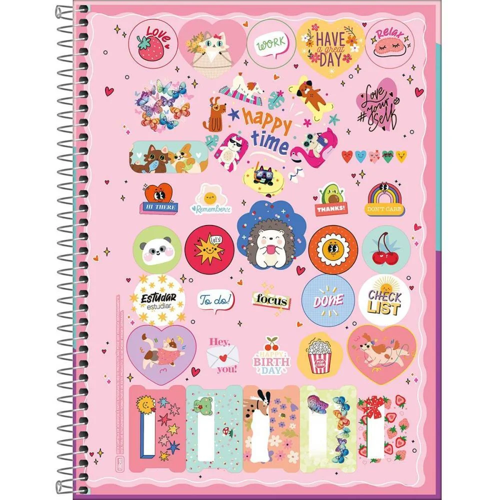 Caderno 10X1 Capa Dura Flip+ 200 Folhas Feminino Tilibra (Pct.c/04) - imagem 3