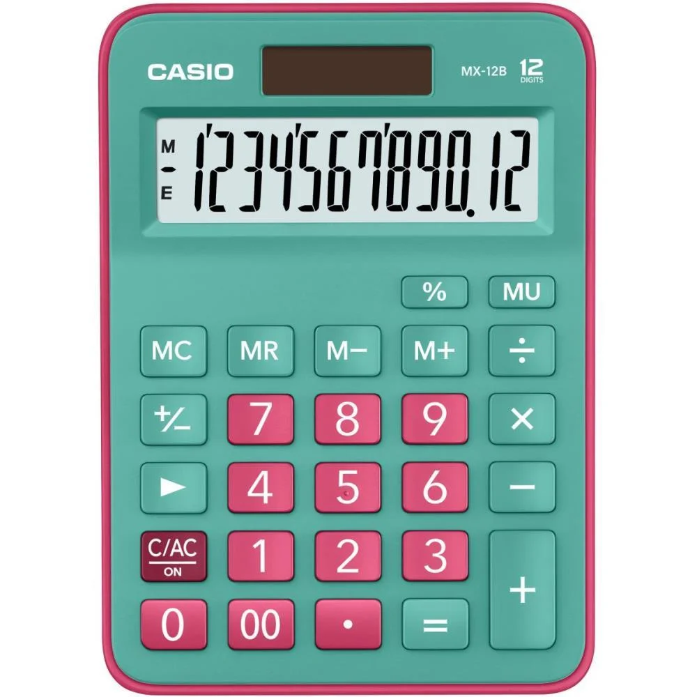 Calculadora De Mesa 12 Dig.turquesa/Pk Solar/Bater Casio (Unidade) - imagem 3