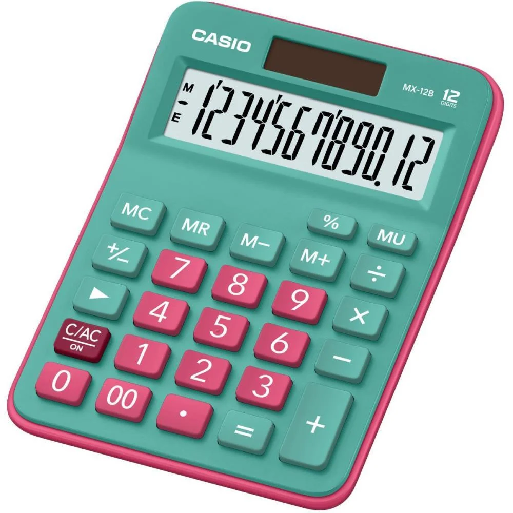 Calculadora De Mesa 12 Dig.turquesa/Pk Solar/Bater Casio (Unidade) - imagem 4