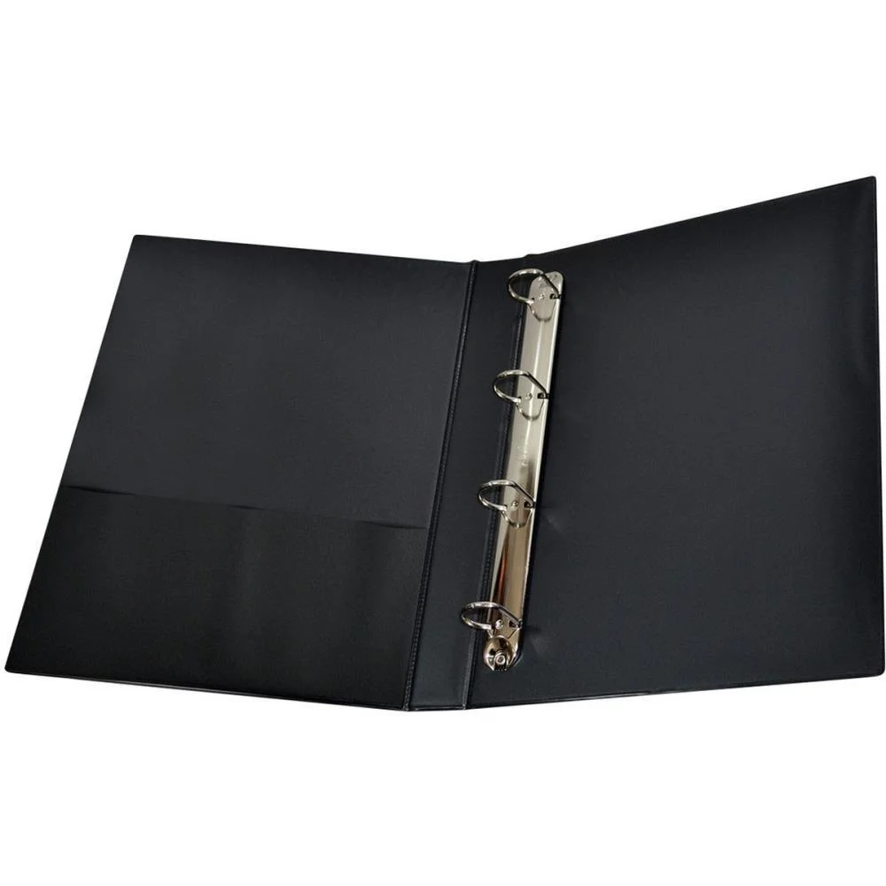 Fichario De Pvc 4 Argolas 40Mm Preto Acp (Unidade) - imagem 3