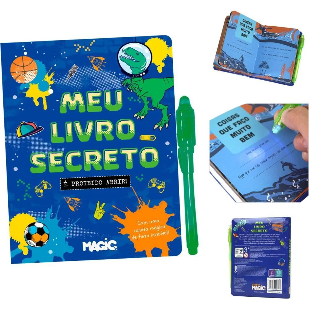 Diario Meu Livro Secreto 12X15Cm 48Pg Magic Kids (Unidade) - imagem 2