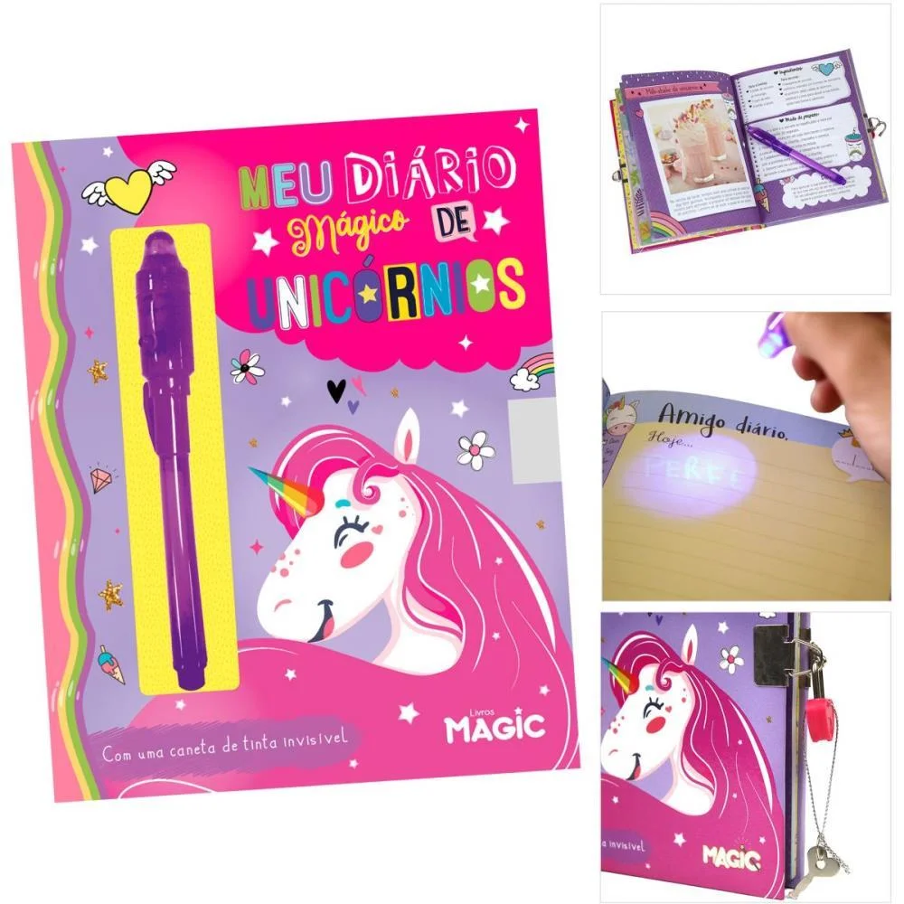 Diario Magico Unicornio C/Cadeado Gd Magic Kids (Unidade) - imagem 2