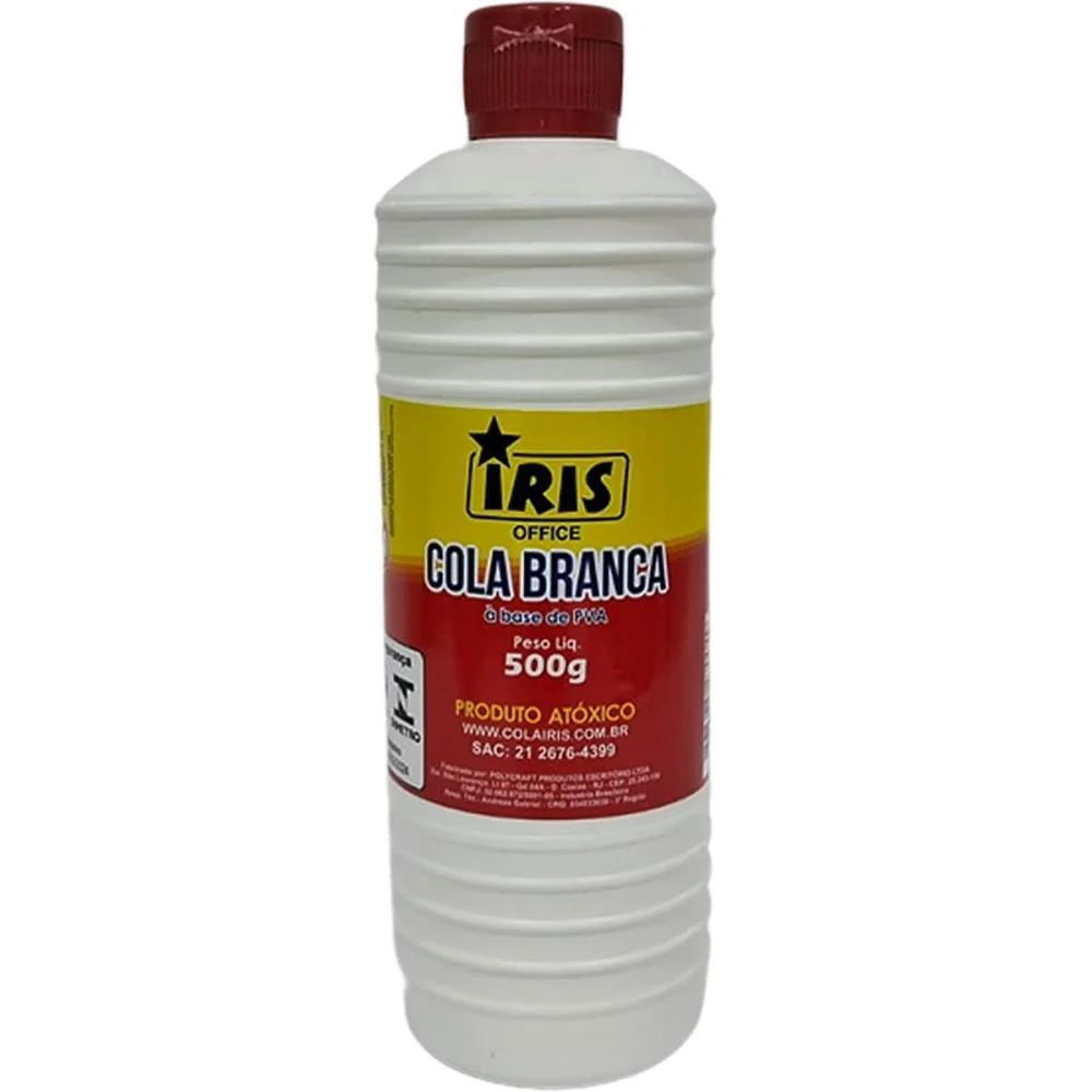 Cola Escolar Iris Branca 500G. Iris (Cx.c/12) - imagem 2