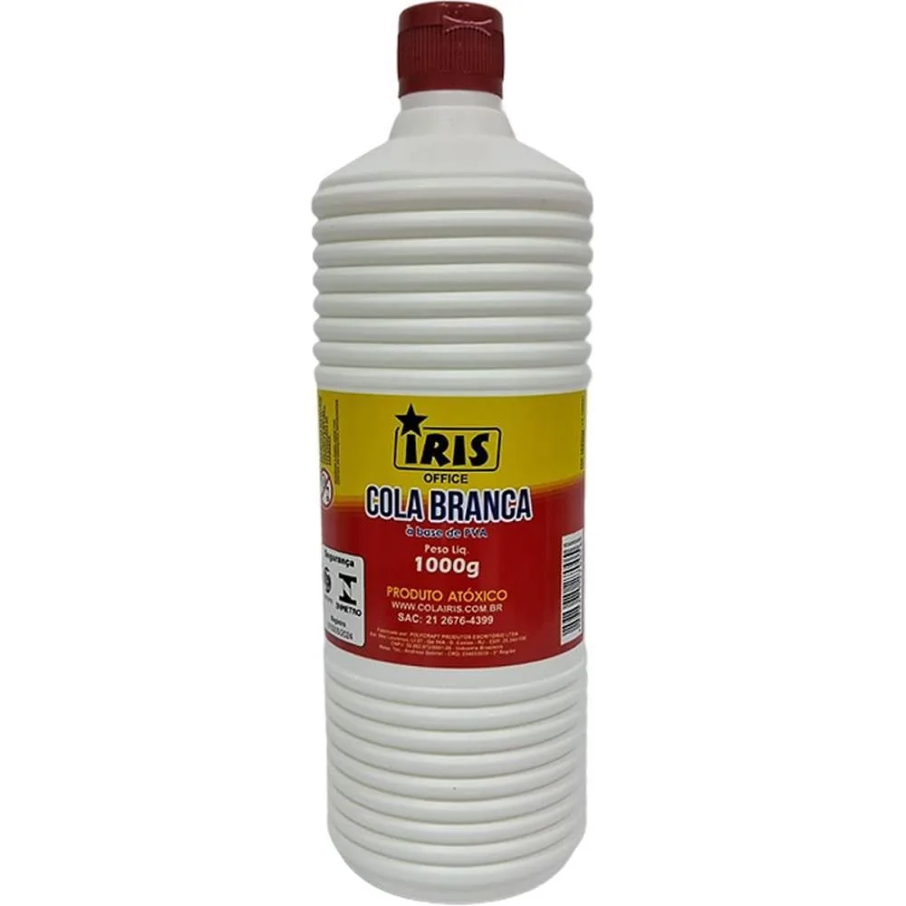 Cola Escolar Iris Branca 1Kg. Iris (Cx.c/12) - imagem 3