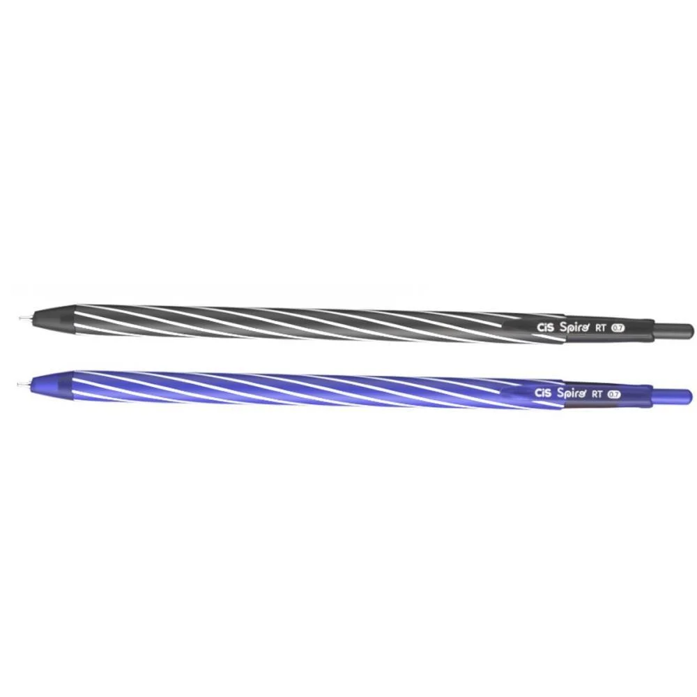 Caneta Esferografica Retratil Cis Spiro 0.7Mm Azul/Preta Sertic C/ 36 Unidades - imagem 3