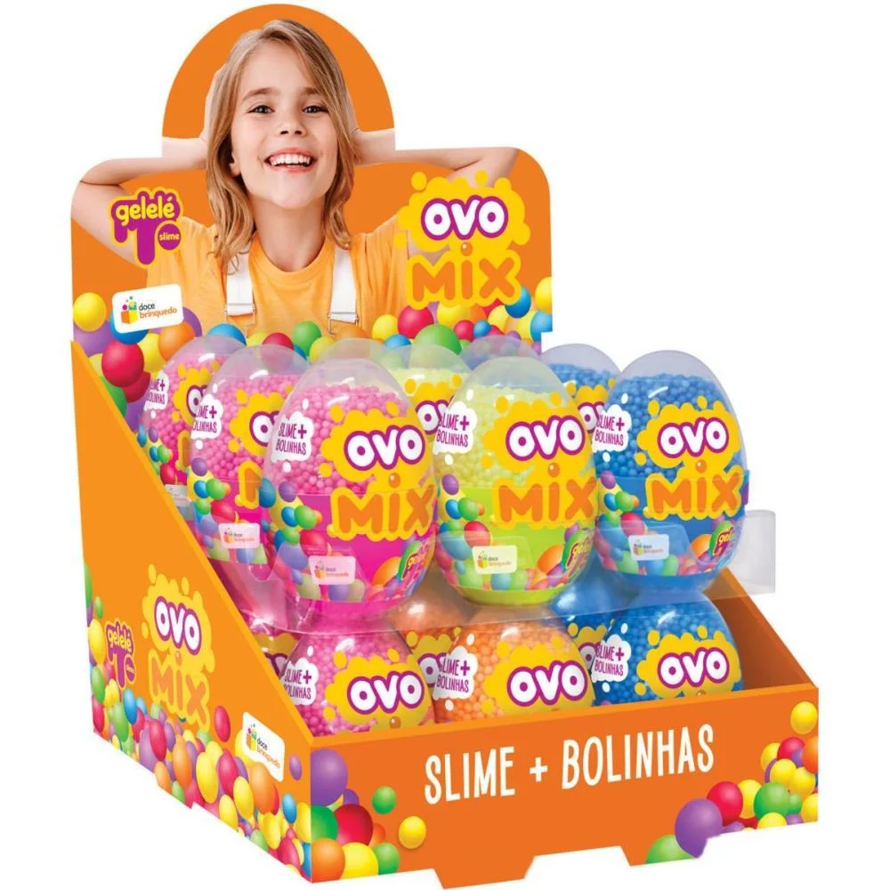 Slime Ovo Mix Foam 63G Doce Brinquedo C/ 18 Unidades - imagem 2