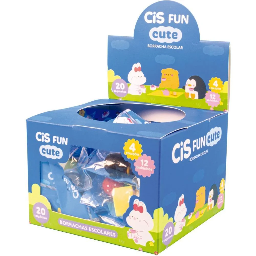 Borracha Decorada Cis Fun Mini 3D Bl.c/03 Sortid Sertic (Dp.c/20) - imagem 3