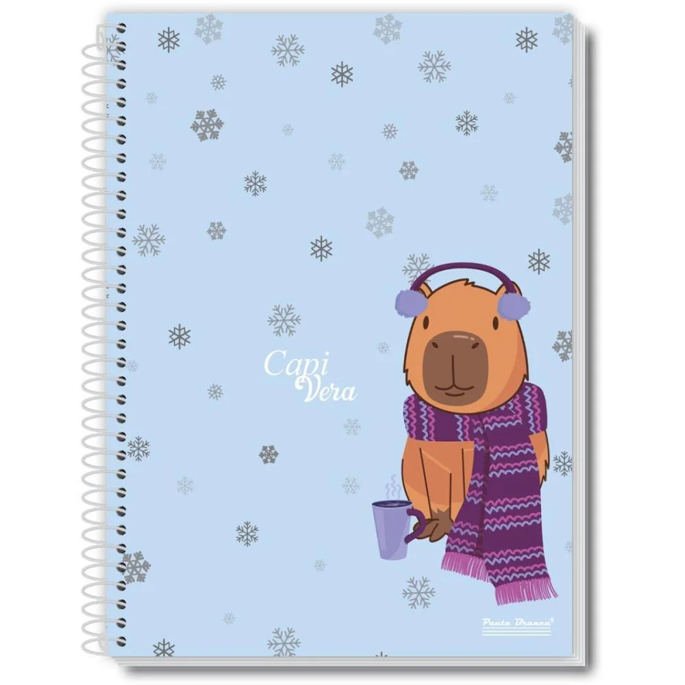 Caderno 10X1 Capa Dura Capivera 160Fls. Pauta Branca (Pct.c/02) - imagem 4