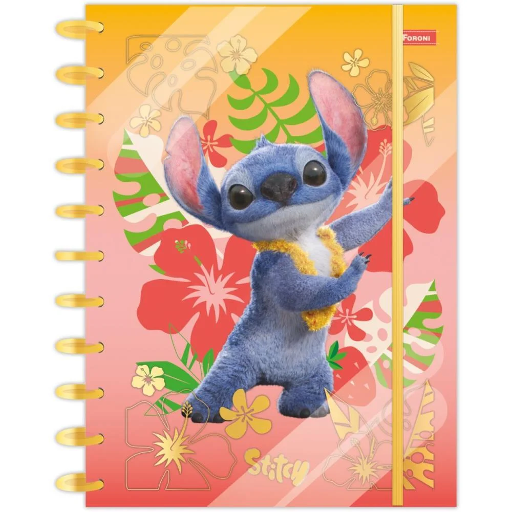 Caderno 01X1 Capa Dura Stitch Movie Disco 80F Foroni (Unidade) - imagem 2