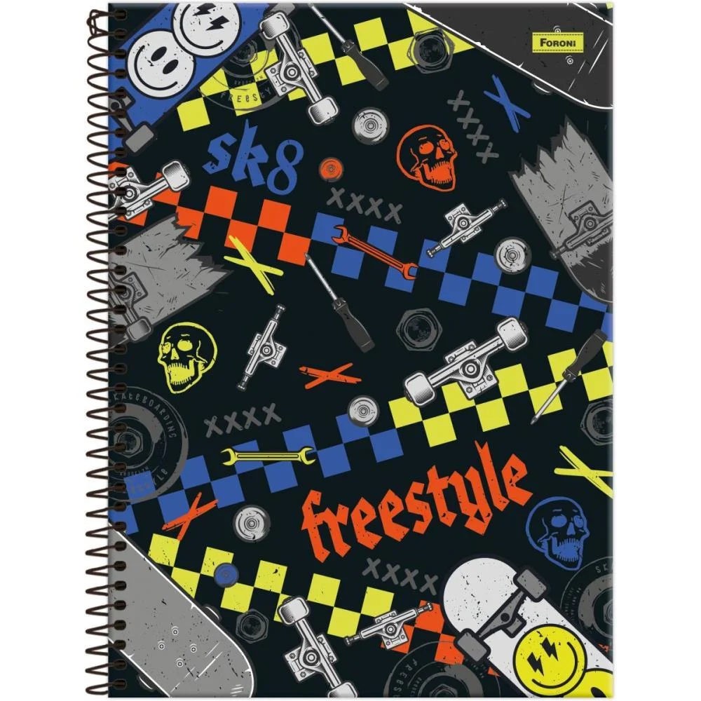 Caderno 10X1 Capa Dura Drip 160F Foroni (Pct.c/04) - imagem 4