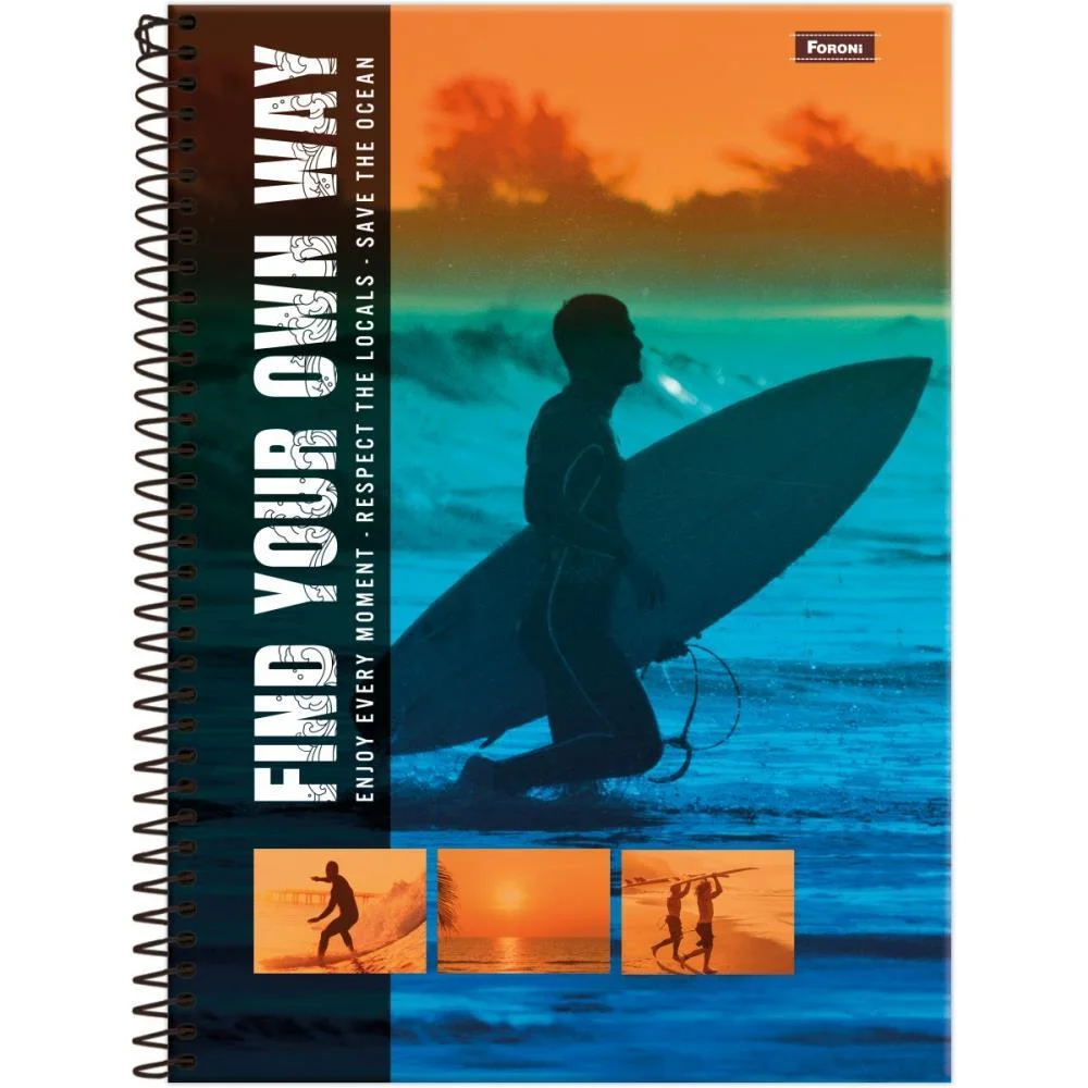 Caderno 10X1 Capa Dura Freewave 160F Foroni (Pct.c/04) - imagem 3