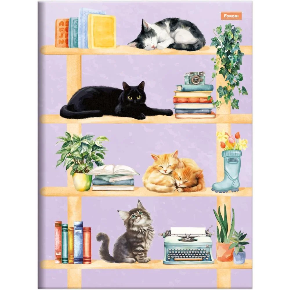 Caderno Brochurao Capa Dura Furfriends 80F Foroni (Pct.c/05) - imagem 4