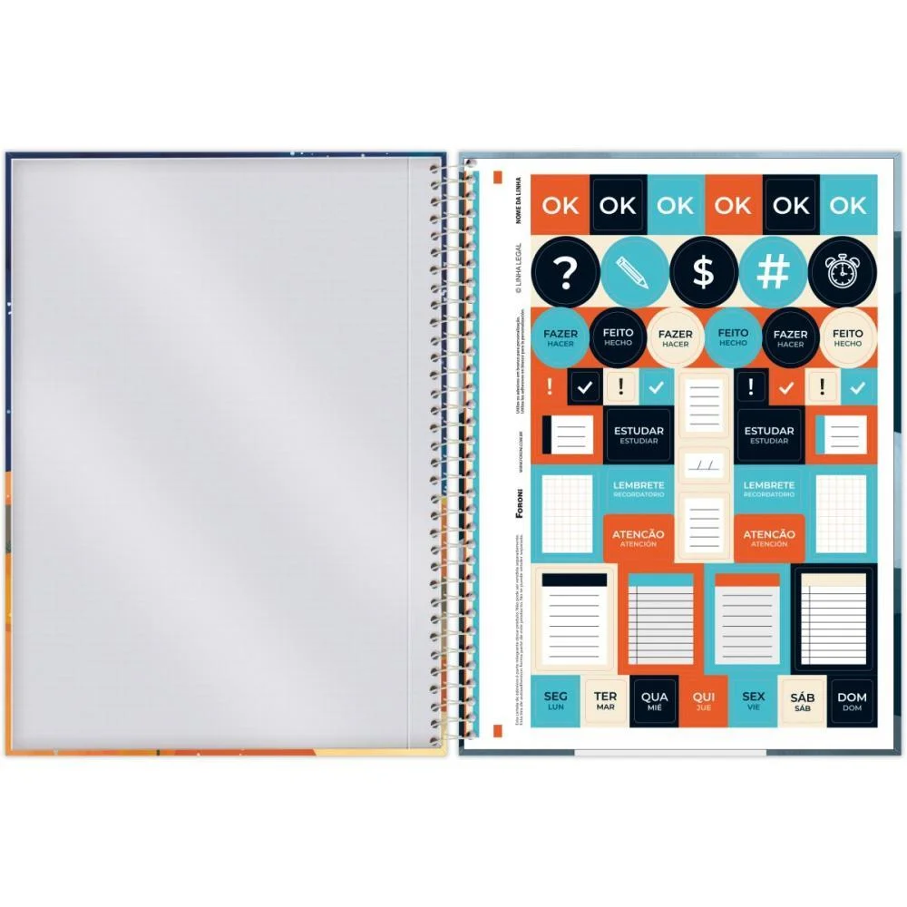 Caderno 01X1 Capa Dura Grace 80F Foroni (Pct.c/04) - imagem 6
