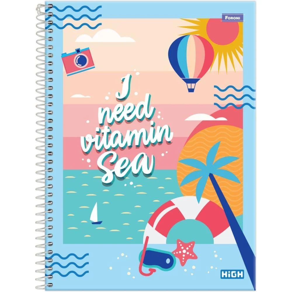 Caderno 10X1 Capa Dura High Feminino 160F Foroni (Pct.c/04) - imagem 6