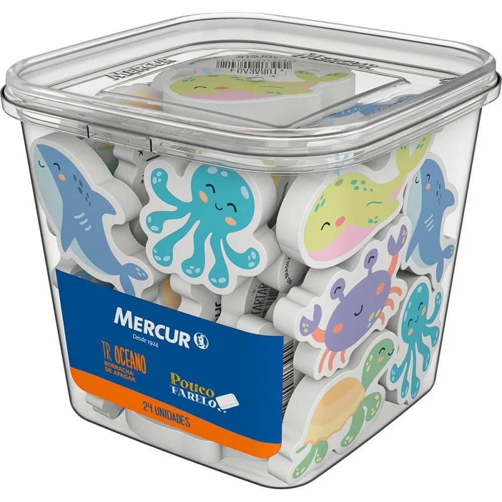 Borracha Decorada Tr Oceano Mercur (Pote-24) - imagem 2