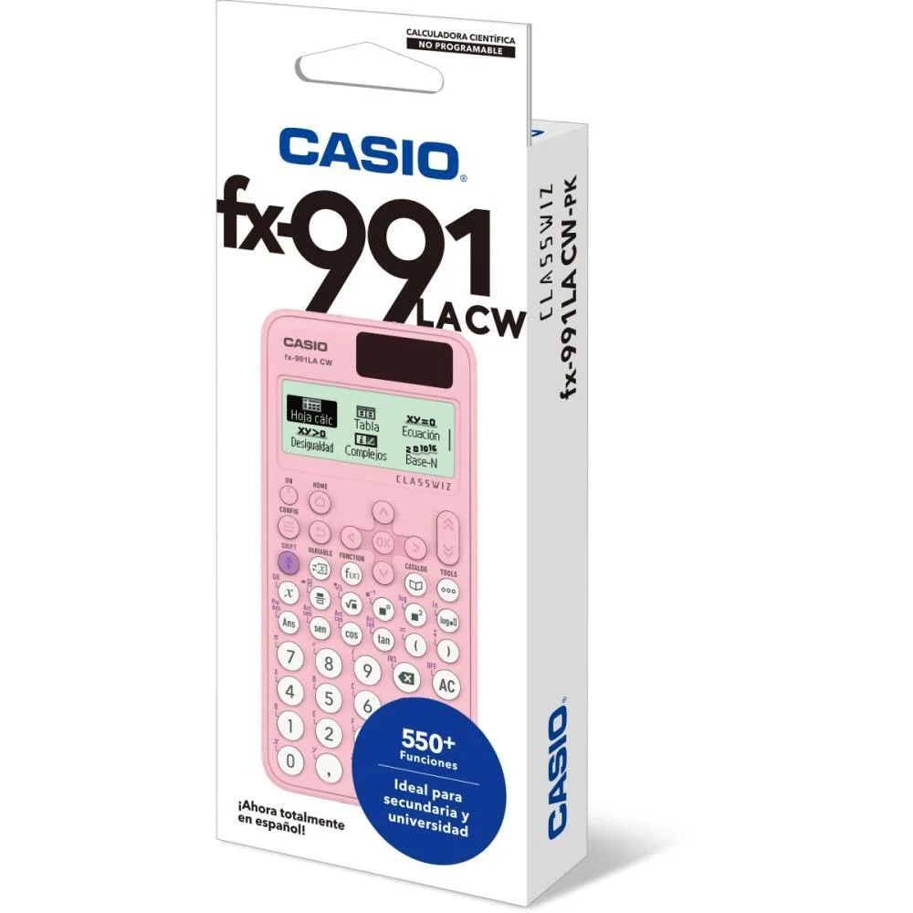 Calculadora Cientifica Fx991 Lacw-Pk 550 Funcoes Rosa Casio (Unidade) - imagem 4