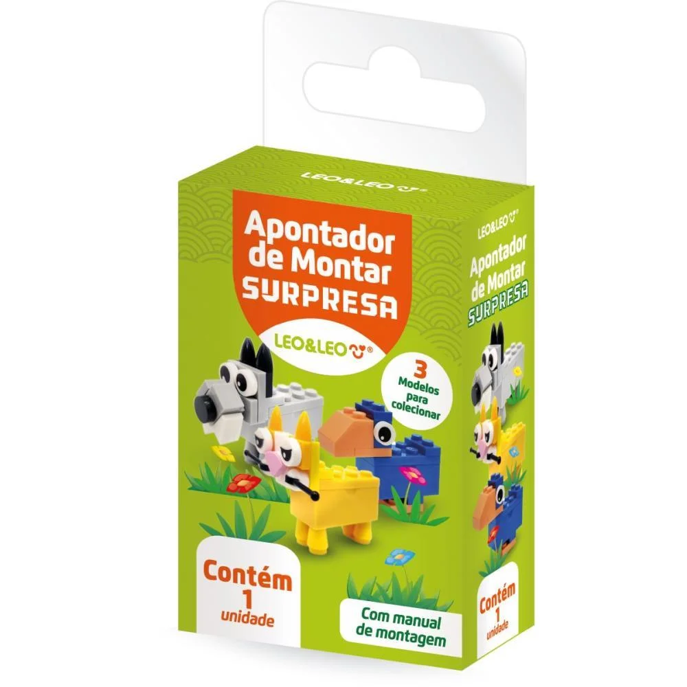 Apontador Com Deposito Montar Animais Surpresa 3Mod Leonora (Dp.c/12) - imagem 7